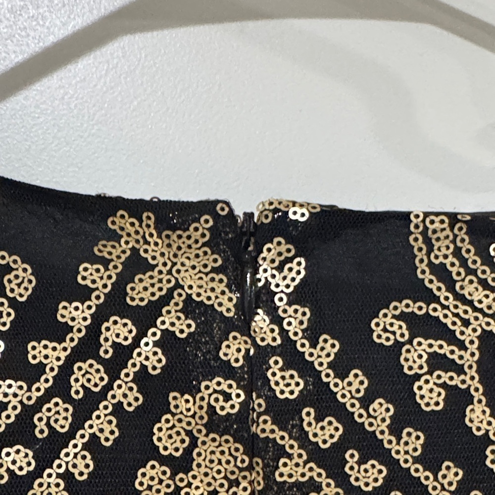 Eva Mendes for New York & Company Black and Gold Sequin Mini Dress - Picture 6 of 8